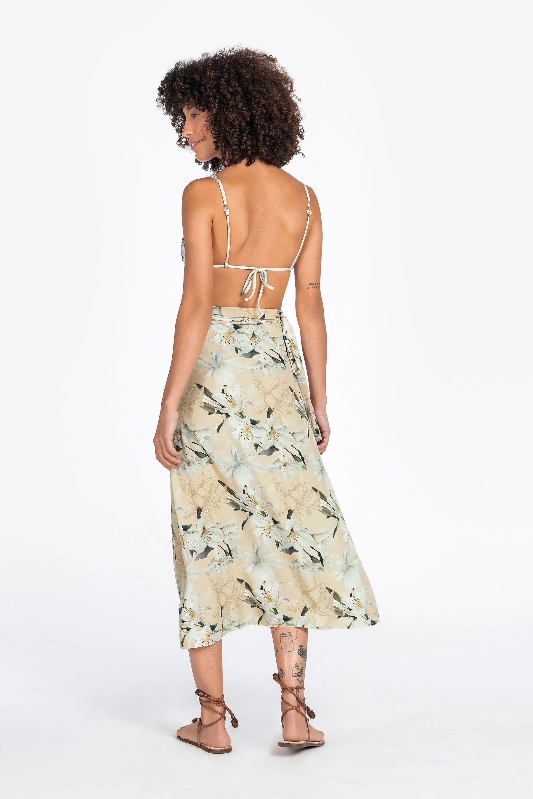 Flourish Pareo Midi Skirt