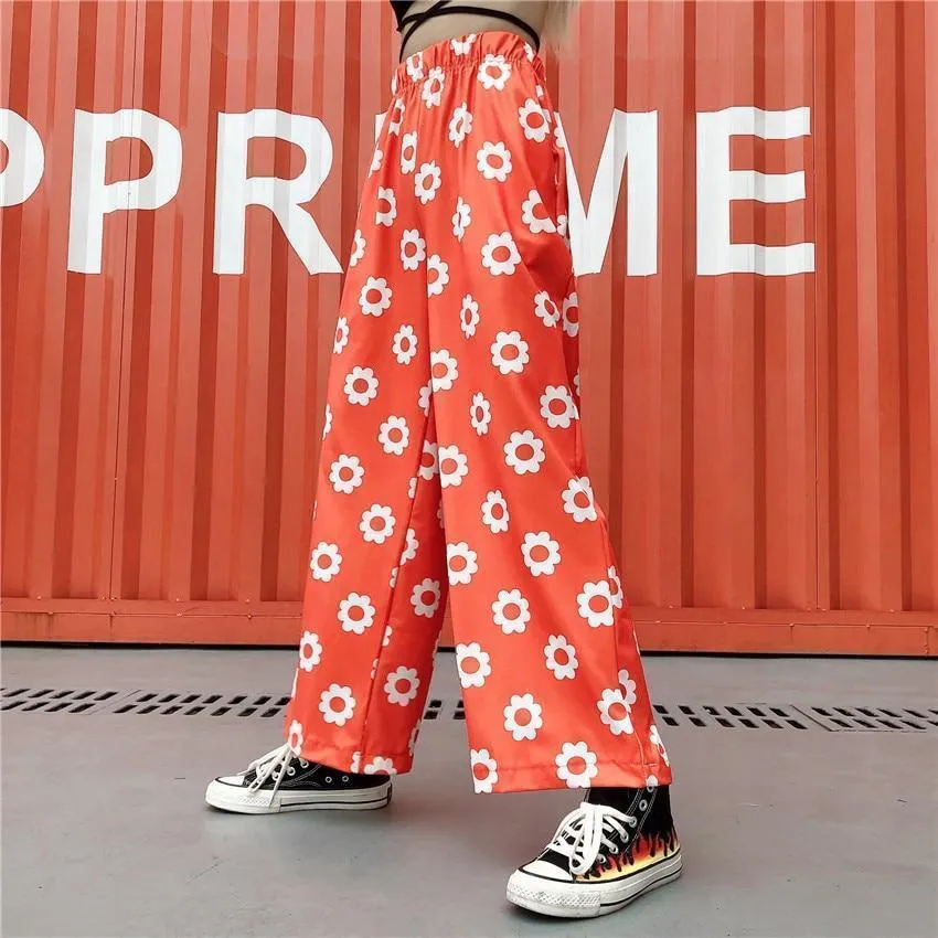 Flower Print Pants