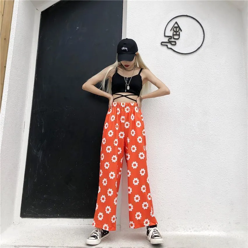 Flower Print Pants