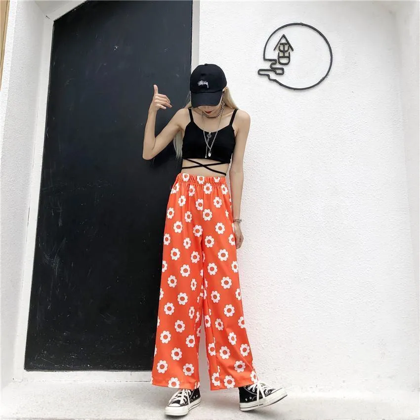 Flower Print Pants