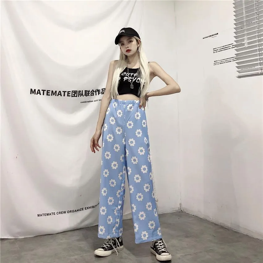 Flower Print Pants