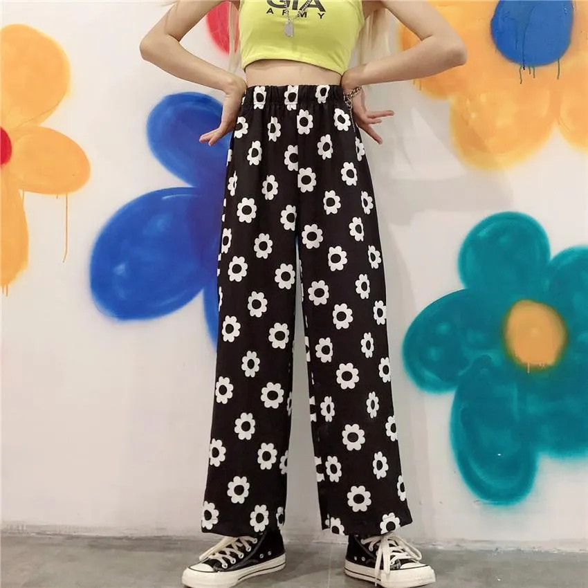 Flower Print Pants