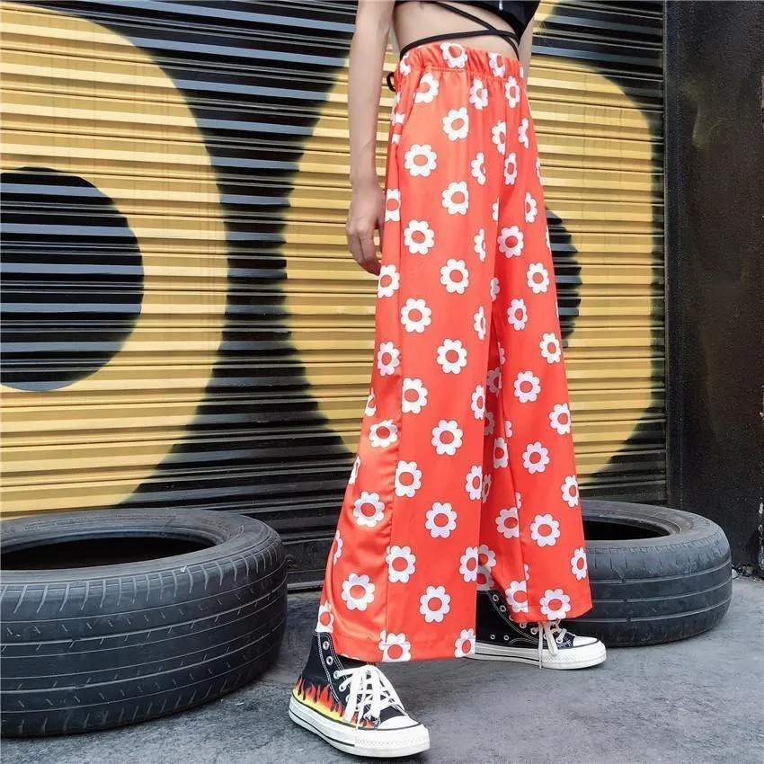 Flower Print Pants