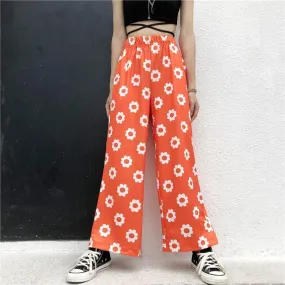 Flower Print Pants