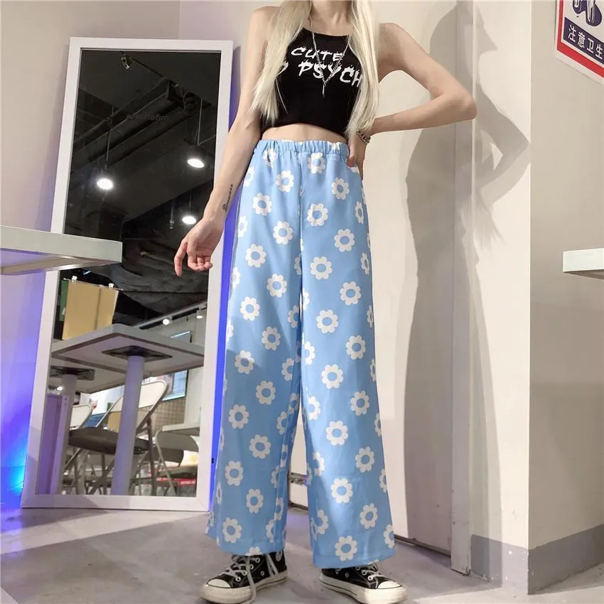 Flower Print Pants