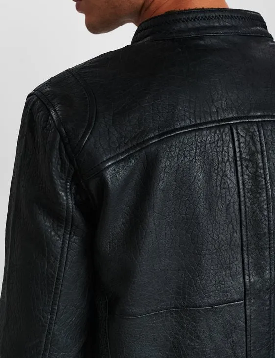 Gabba - BENTON BLACK LEATHER JACKET