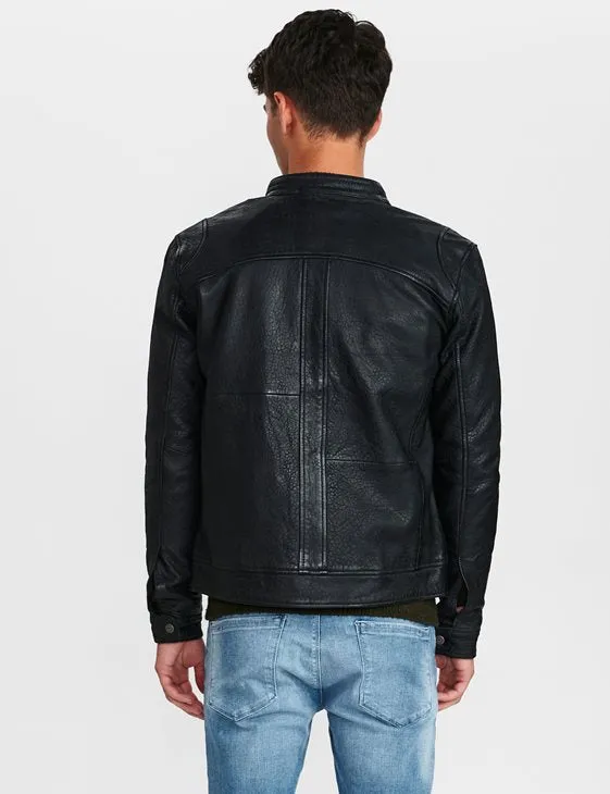 Gabba - BENTON BLACK LEATHER JACKET