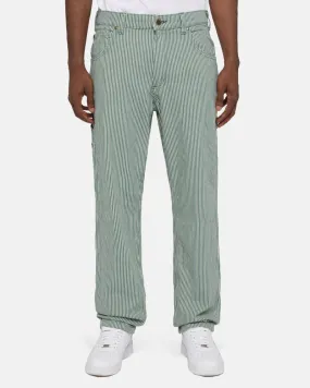 Garyville Hickory Stripe Trousers in Lincoln Green