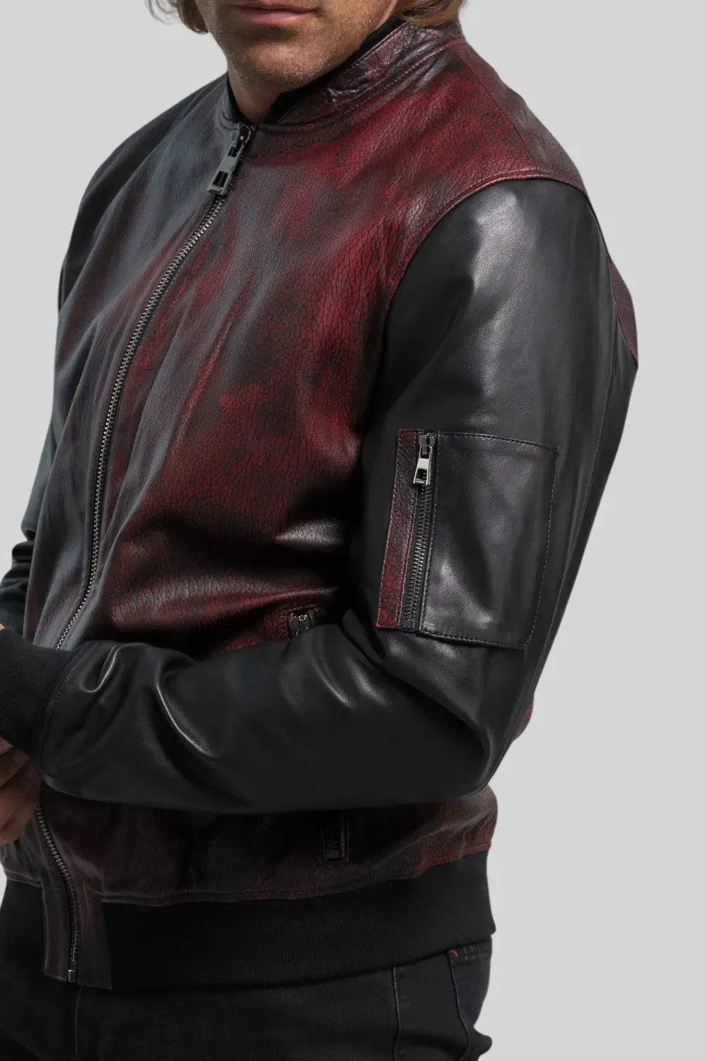 Gianni Leather Bomber Jacket