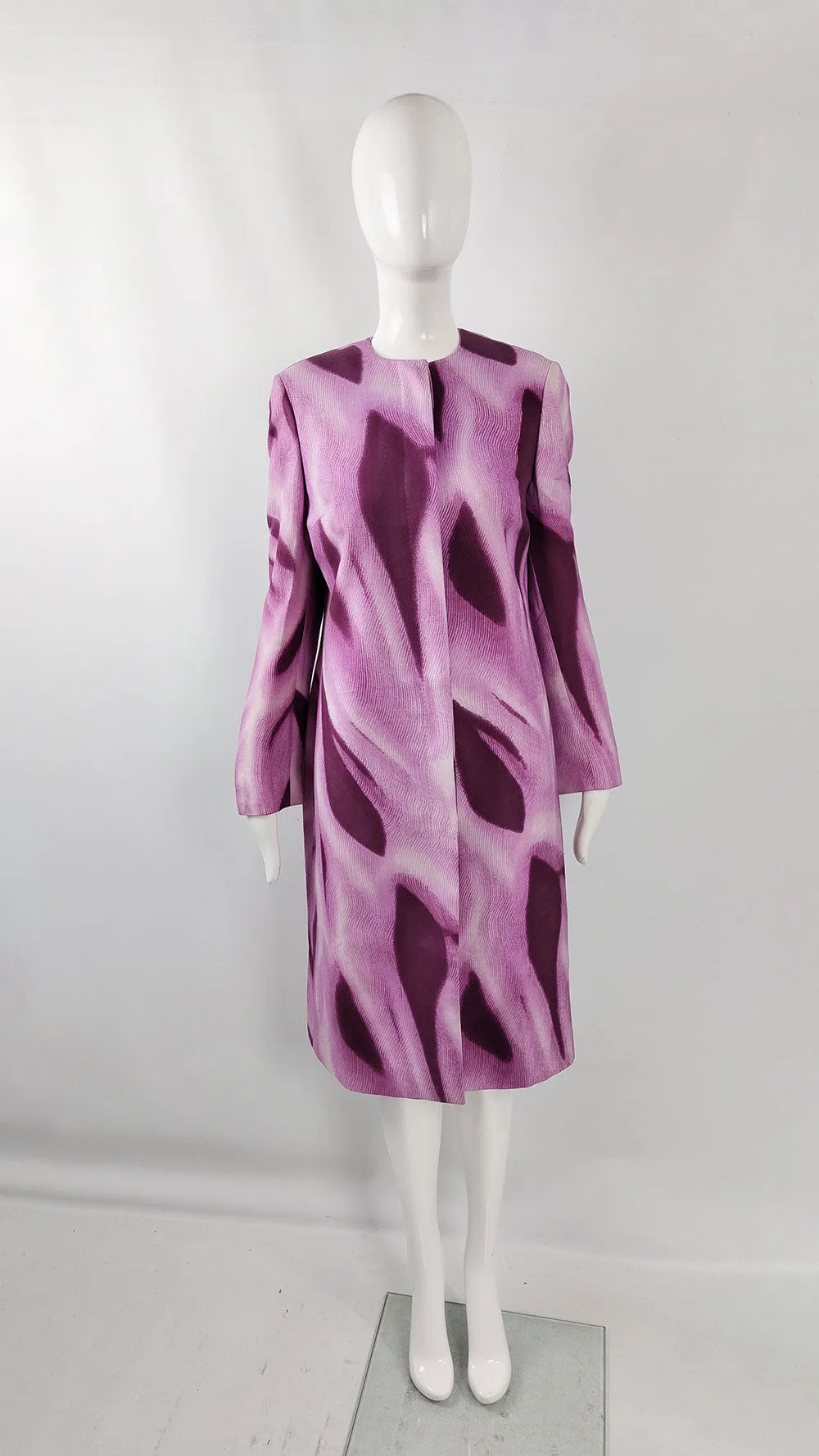 Gianni Versace Vintage Pink & Purple Silk Duster Jacket, S/S 1999