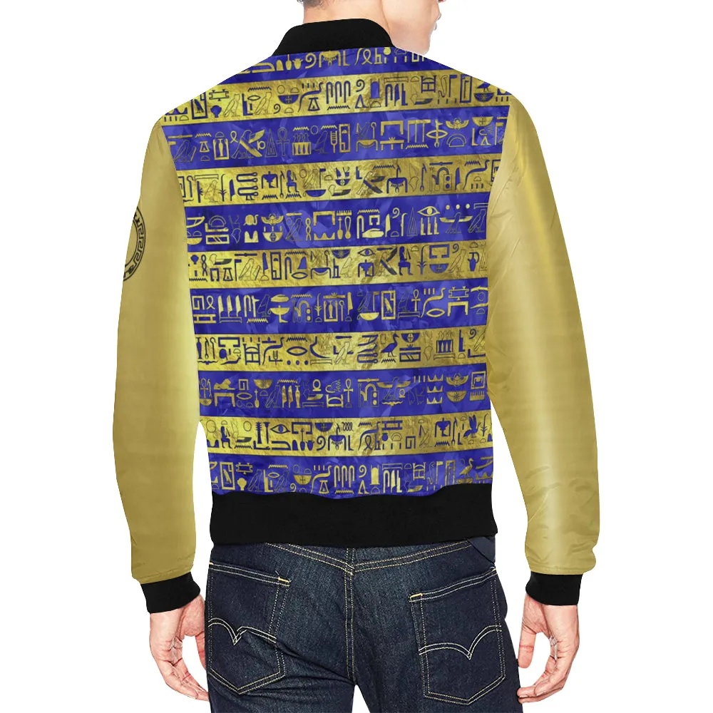 GOLDEN BLUE MDU NTR All Over Print Bomber Jacket for Men