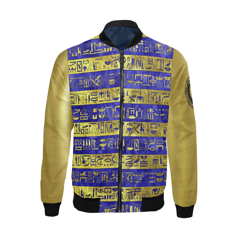 GOLDEN BLUE MDU NTR All Over Print Bomber Jacket for Men