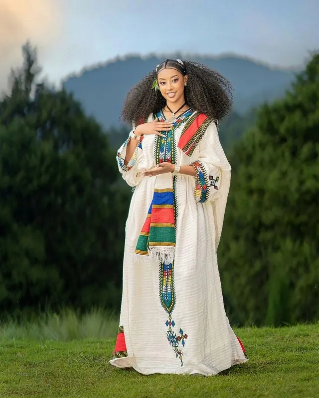 Gorgeous Cultural Habesha Dress Unique Ethiopian Traditional Dress Elegant Habesha Kemis