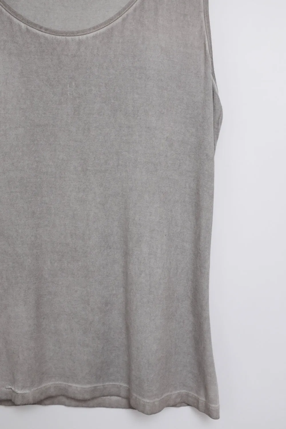 GREY FADED VISCOSE Y2K TANKTOP