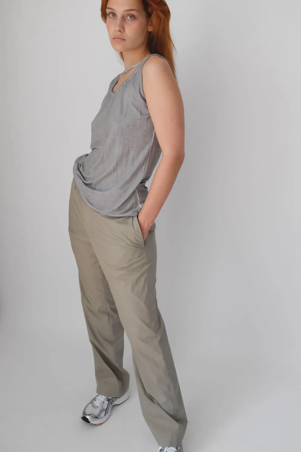 GREY FADED VISCOSE Y2K TANKTOP