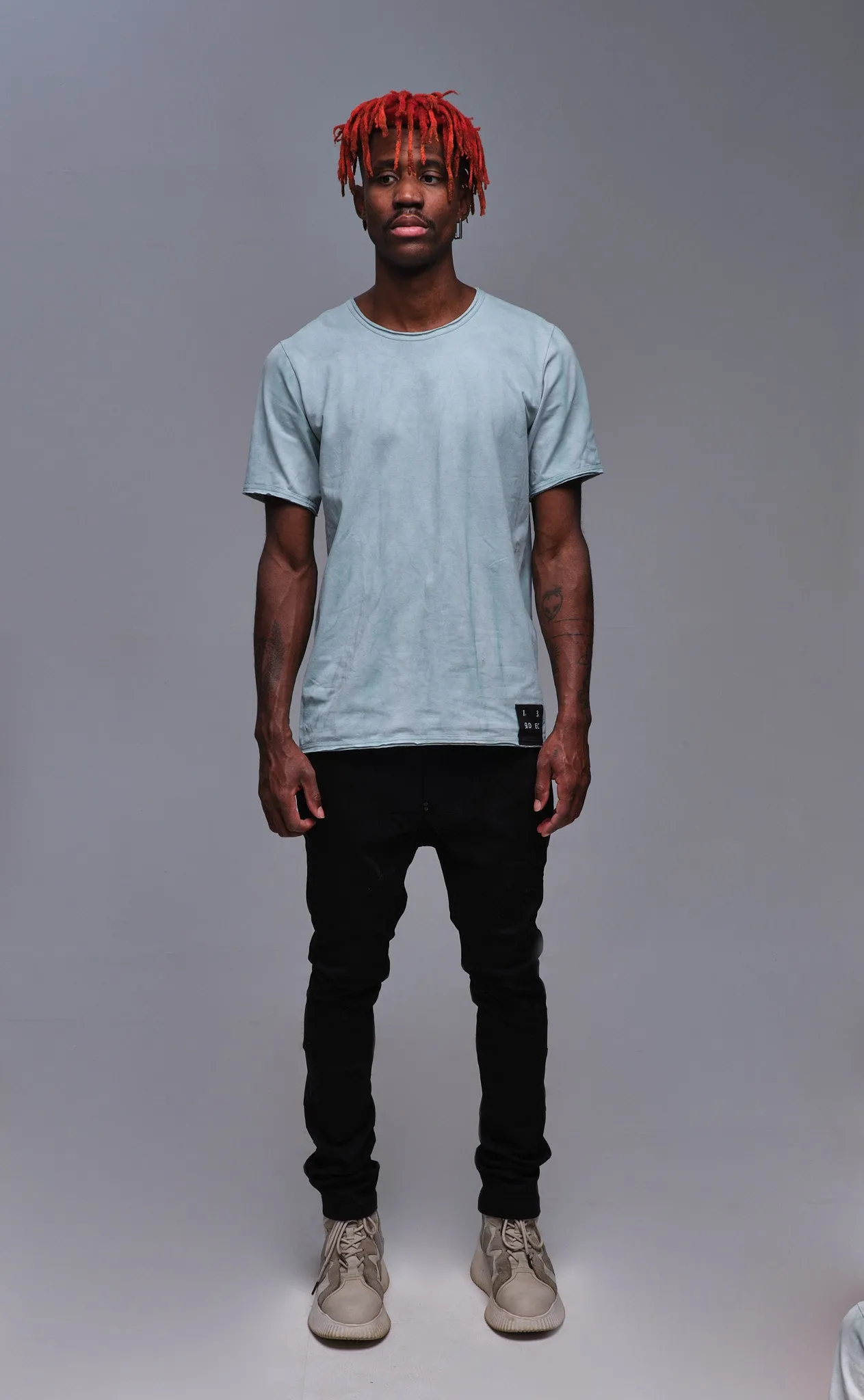 Hand-dyed straight silhouette t-shirt