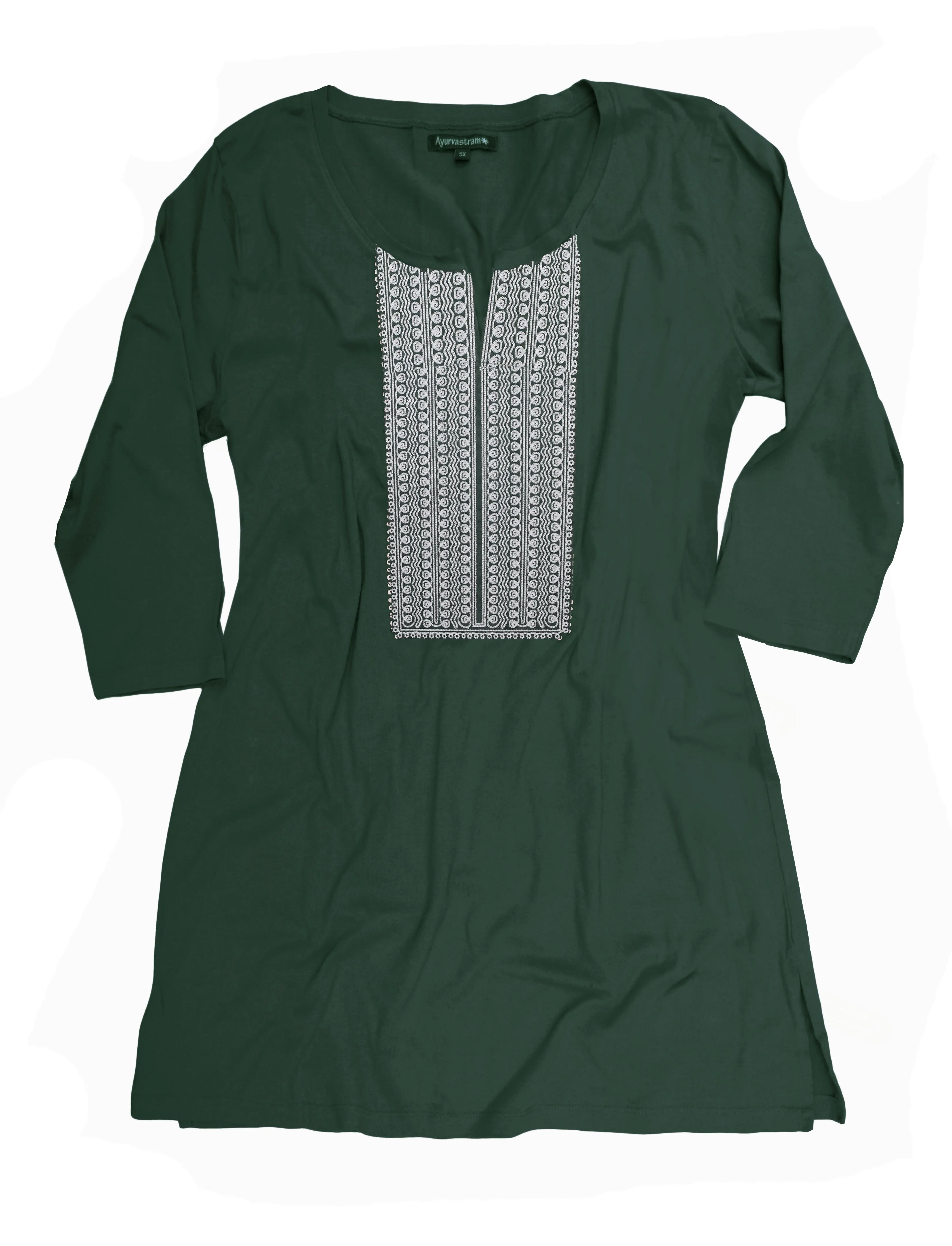 ISHA Embroidered Pure Cotton Jersey Tunic