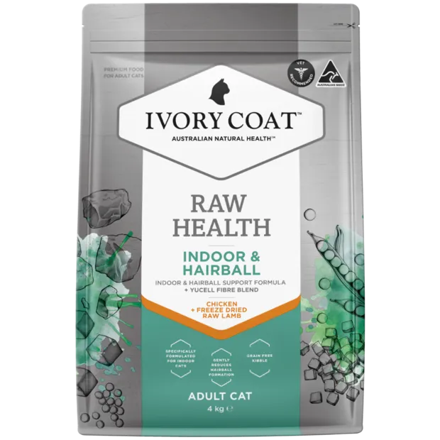 IVORY COAT HAIRBALL RAW HEALTH CAT 2KG