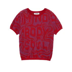 Jacquard Knit Tee - Mind Body Soul