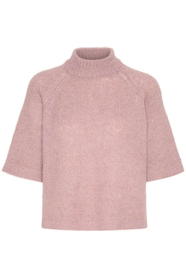 KAFFE Emilie Knit Pullover in Mesa Rose Melange