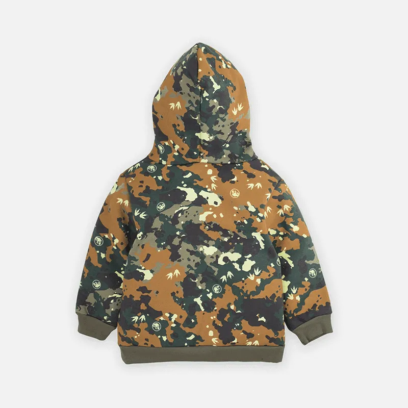 Kapuzen-Sweatshirt mit Camouflage-Muster