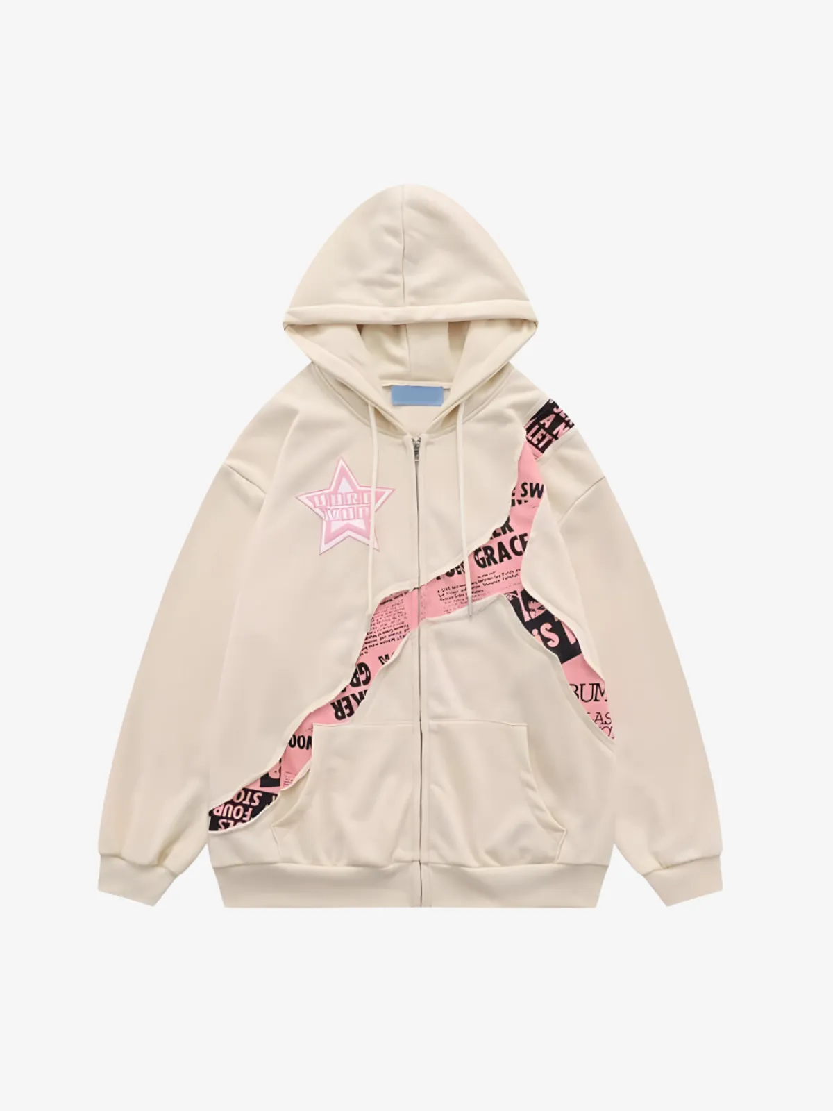 KG Y2K Printed Patchwork Zip Up