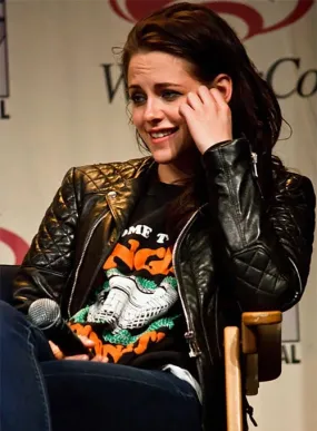 Kristen Stewart Moto Quilted Leather Jacket