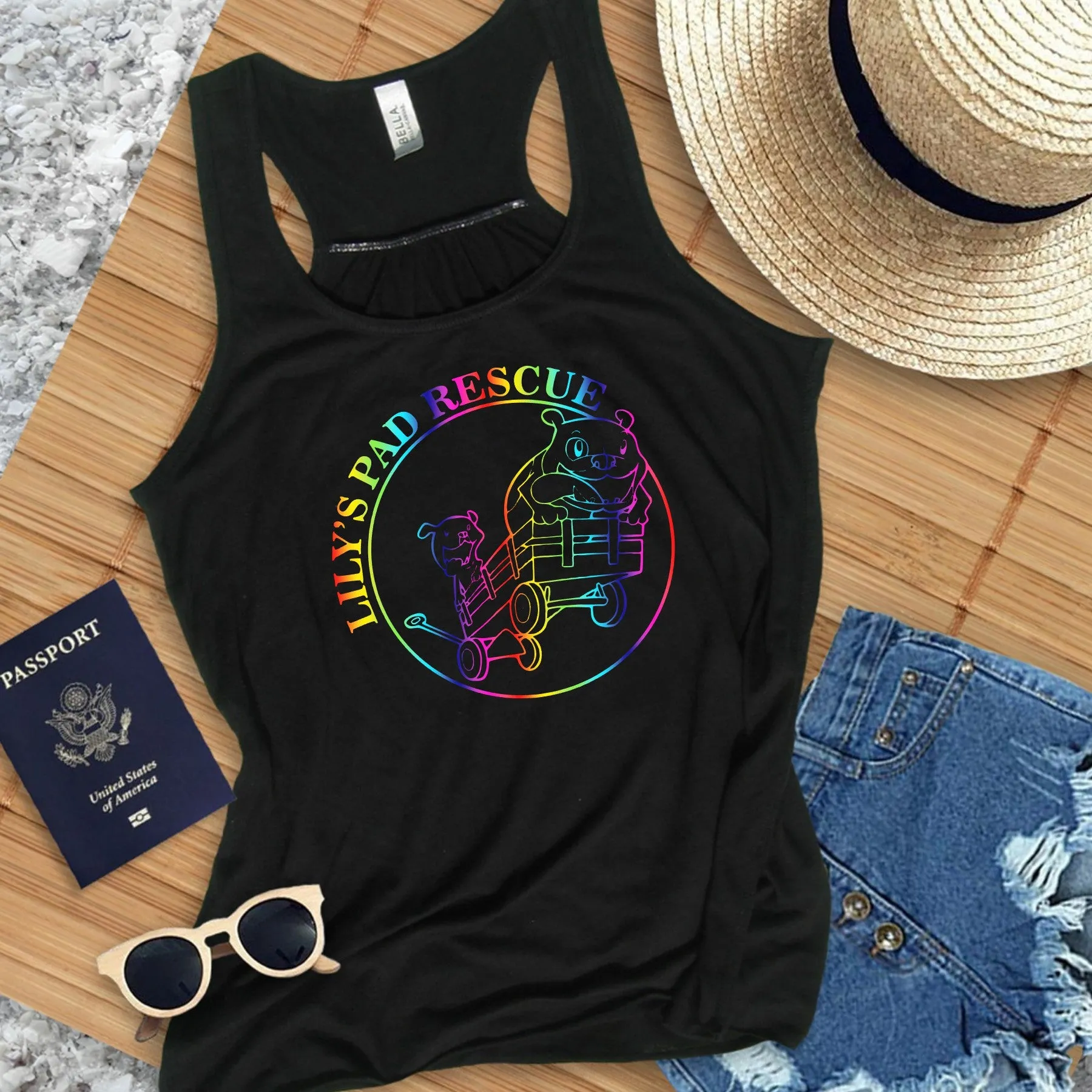 Lily's Pad Pride Flowy Racerback Tank