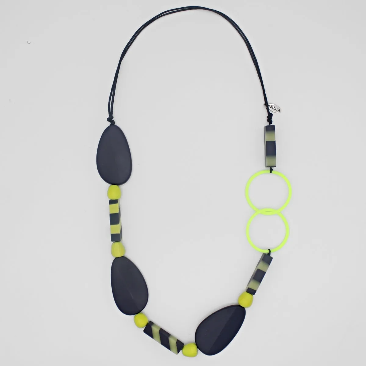 Lime and Navy Melody Necklace