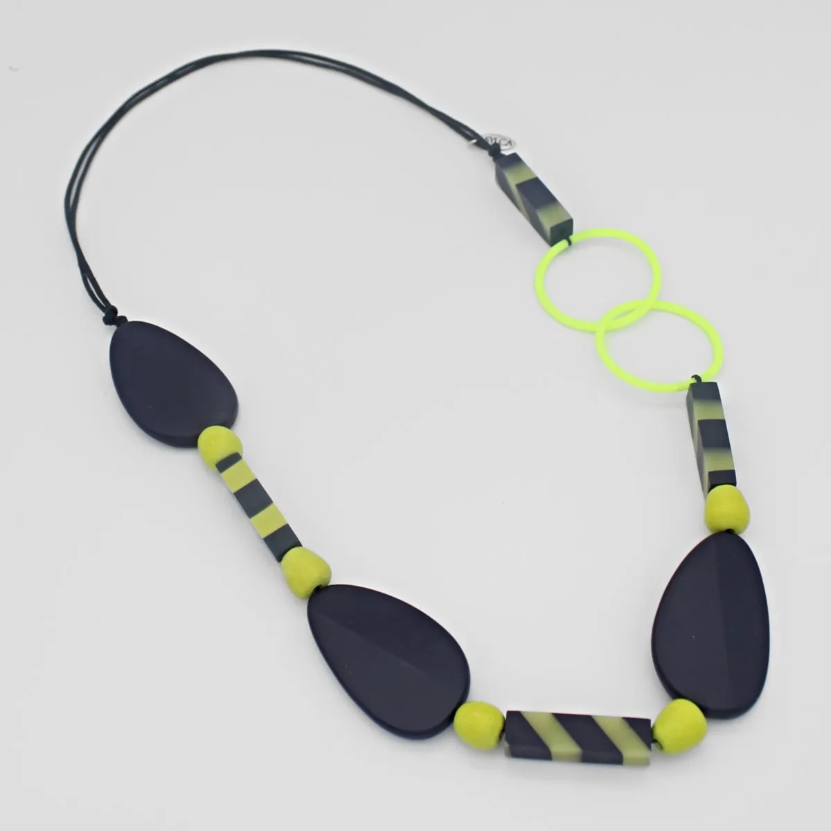 Lime and Navy Melody Necklace