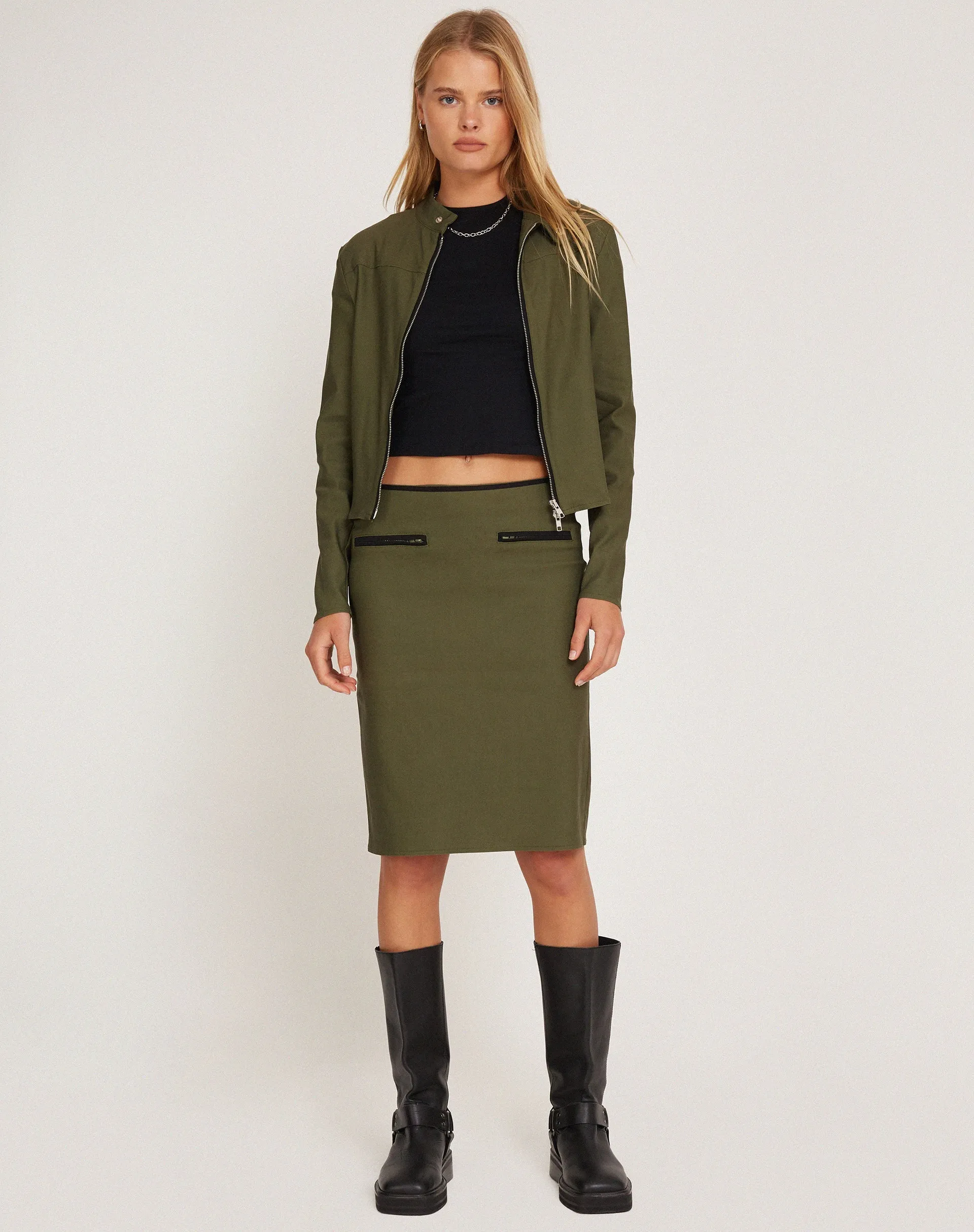 Livia Jacket in Tailoring Army Green