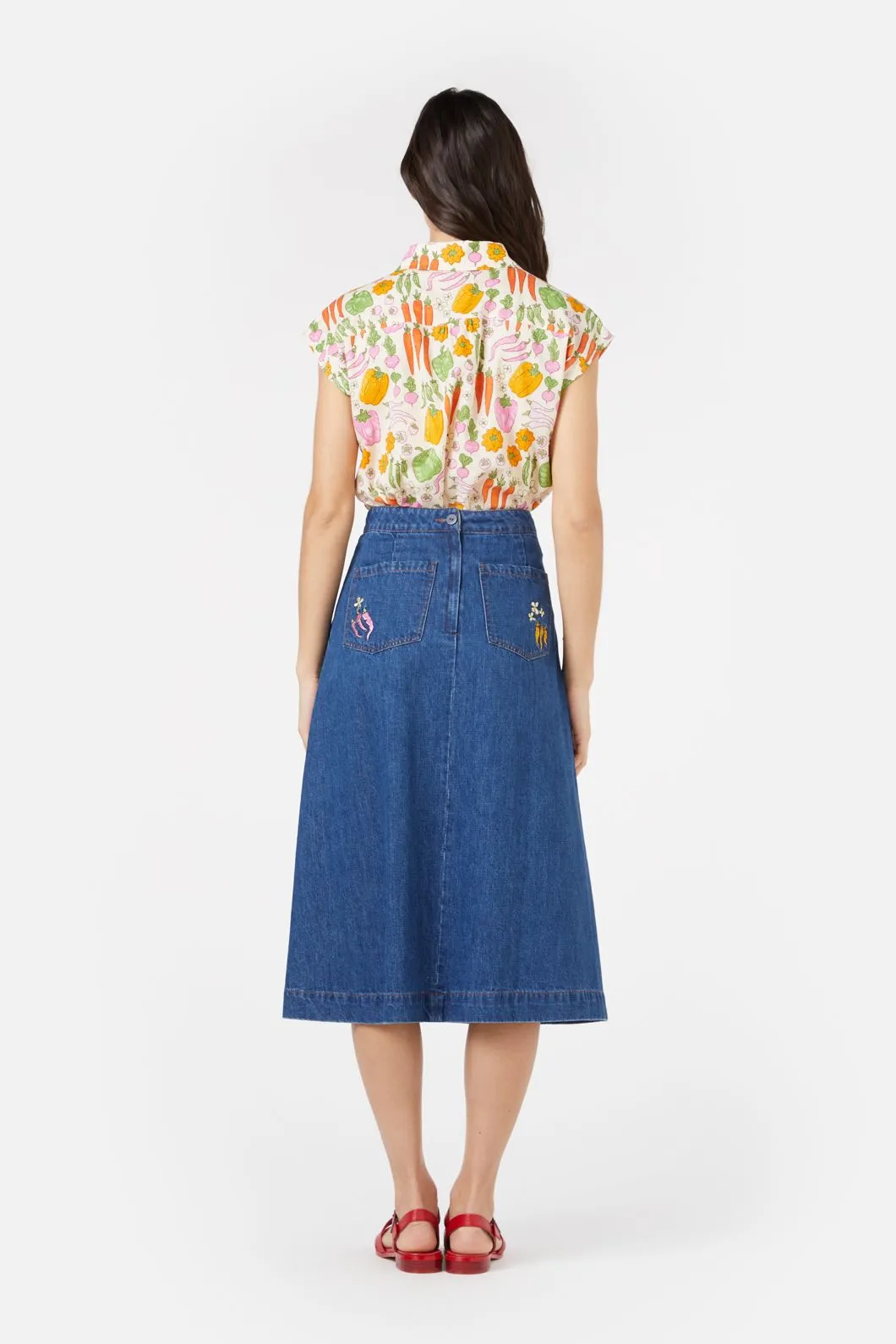 Market Day Embroidered Skirt