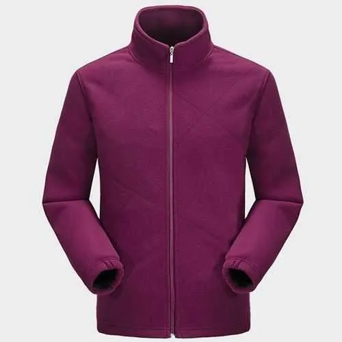 Mens Anti-static Spring Zipper Solid Color Sweater Outdoor Sport Warm Fleece Jacket