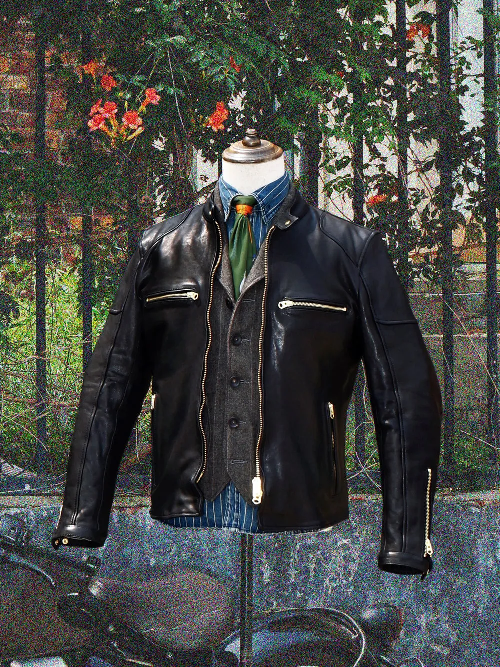 Men's Black Moto Leather Jacket