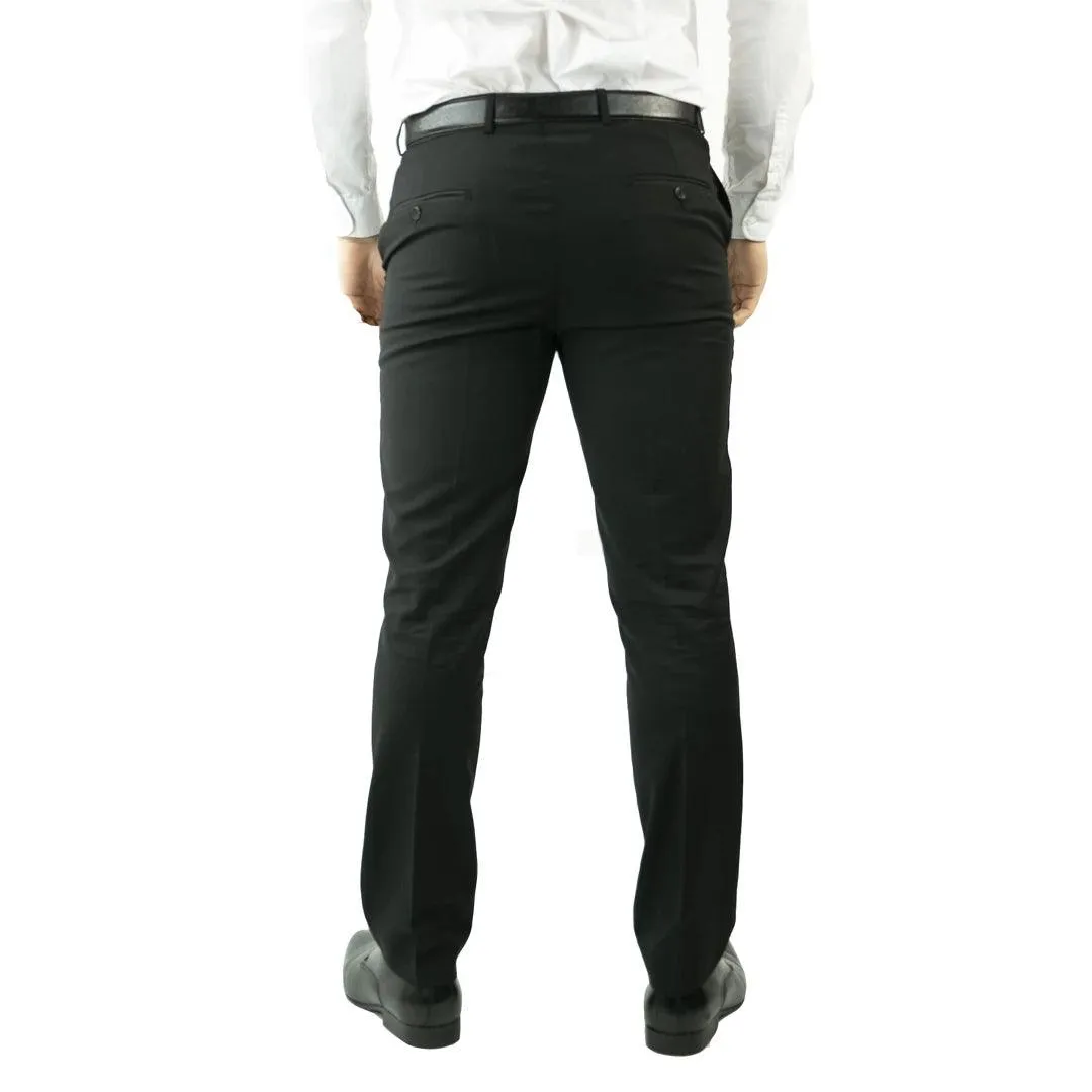 Mens Black Tuxedo Trousers Wedding Prom Stripe Satin Stripe Trouser Tux Classic