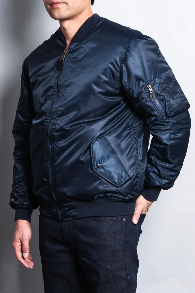 Men's Reversible Padded Bomber Flight Jacket