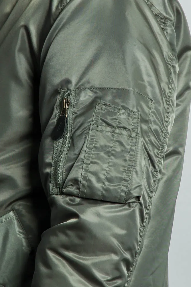 Men's Reversible Padded Bomber Flight Jacket