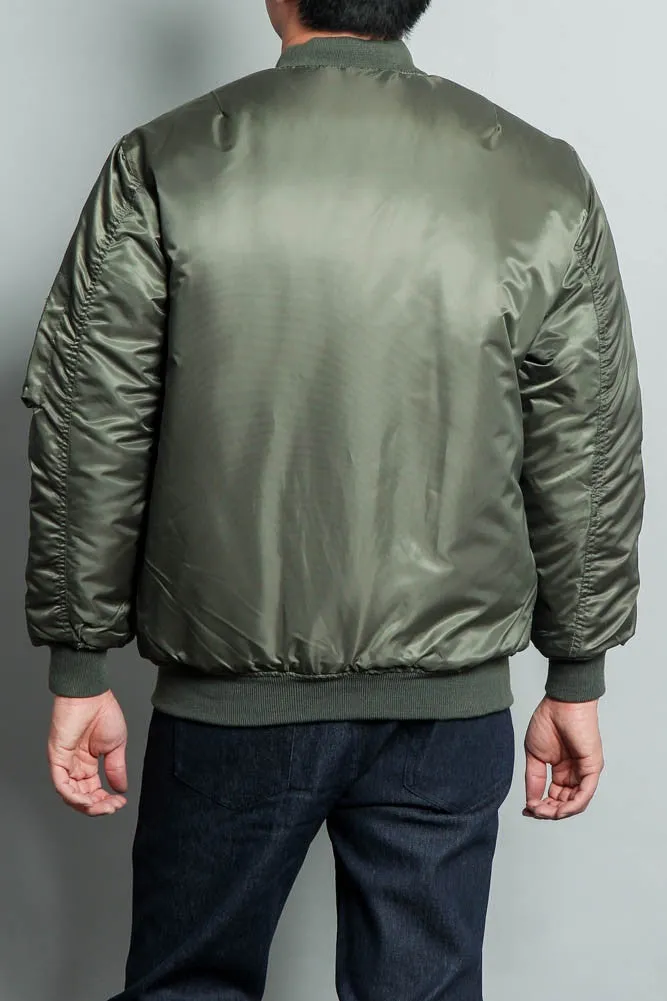 Men's Reversible Padded Bomber Flight Jacket