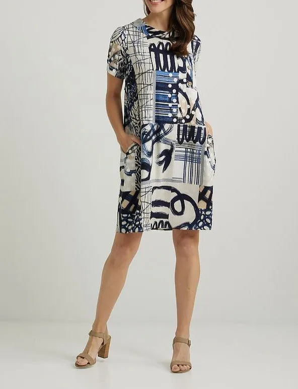 Mixed Print Dress