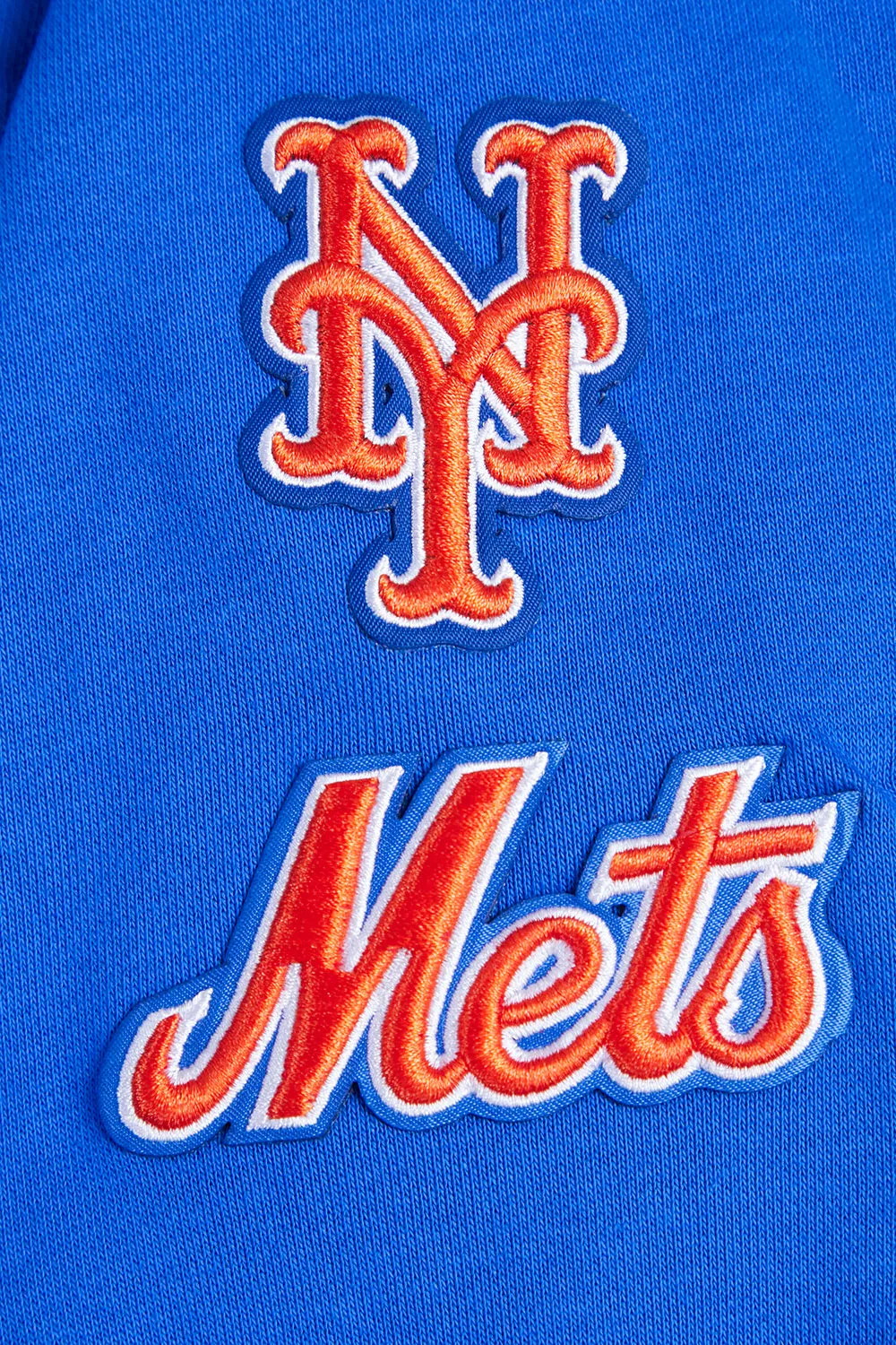 MLB NEW YORK METS CLASSIC WOMEN'S CROPPED PO HOODIE (ROYAL BLUE)