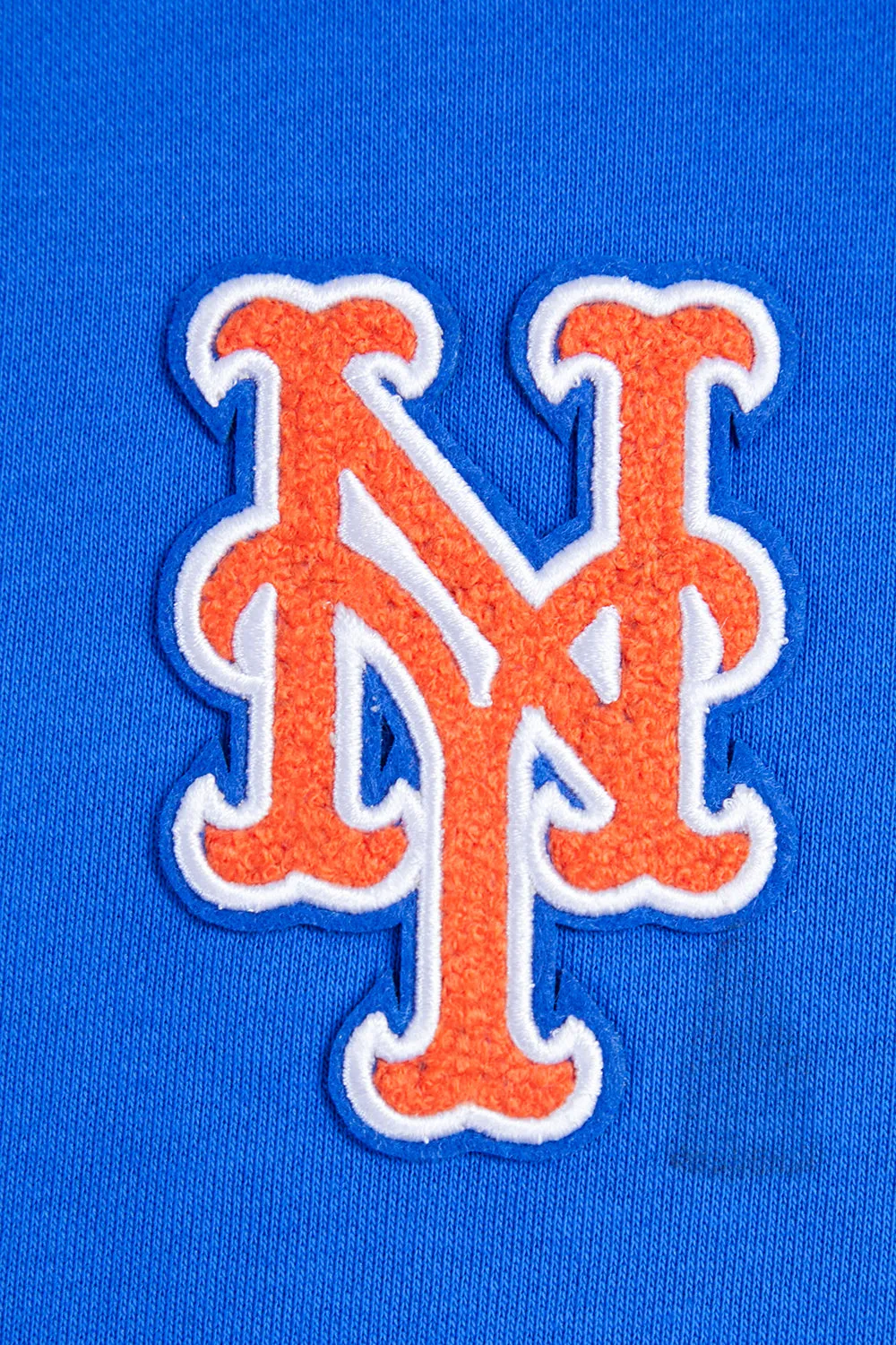 MLB NEW YORK METS CLASSIC WOMEN'S CROPPED PO HOODIE (ROYAL BLUE)