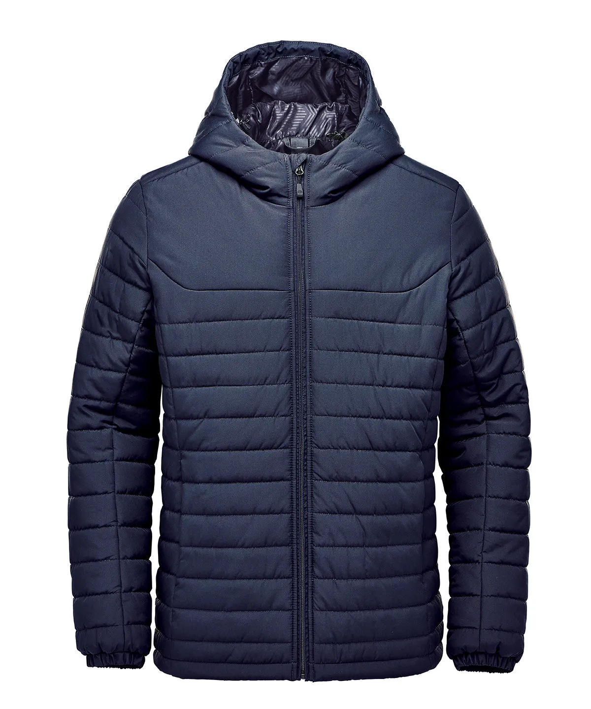 Navy - Nautilus quilted hooded jacket