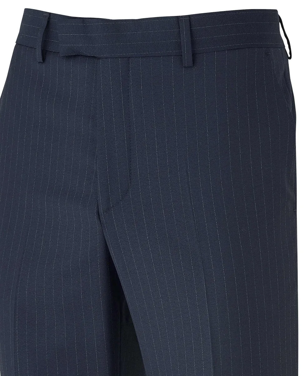 Navy Stripe Suit Trousers