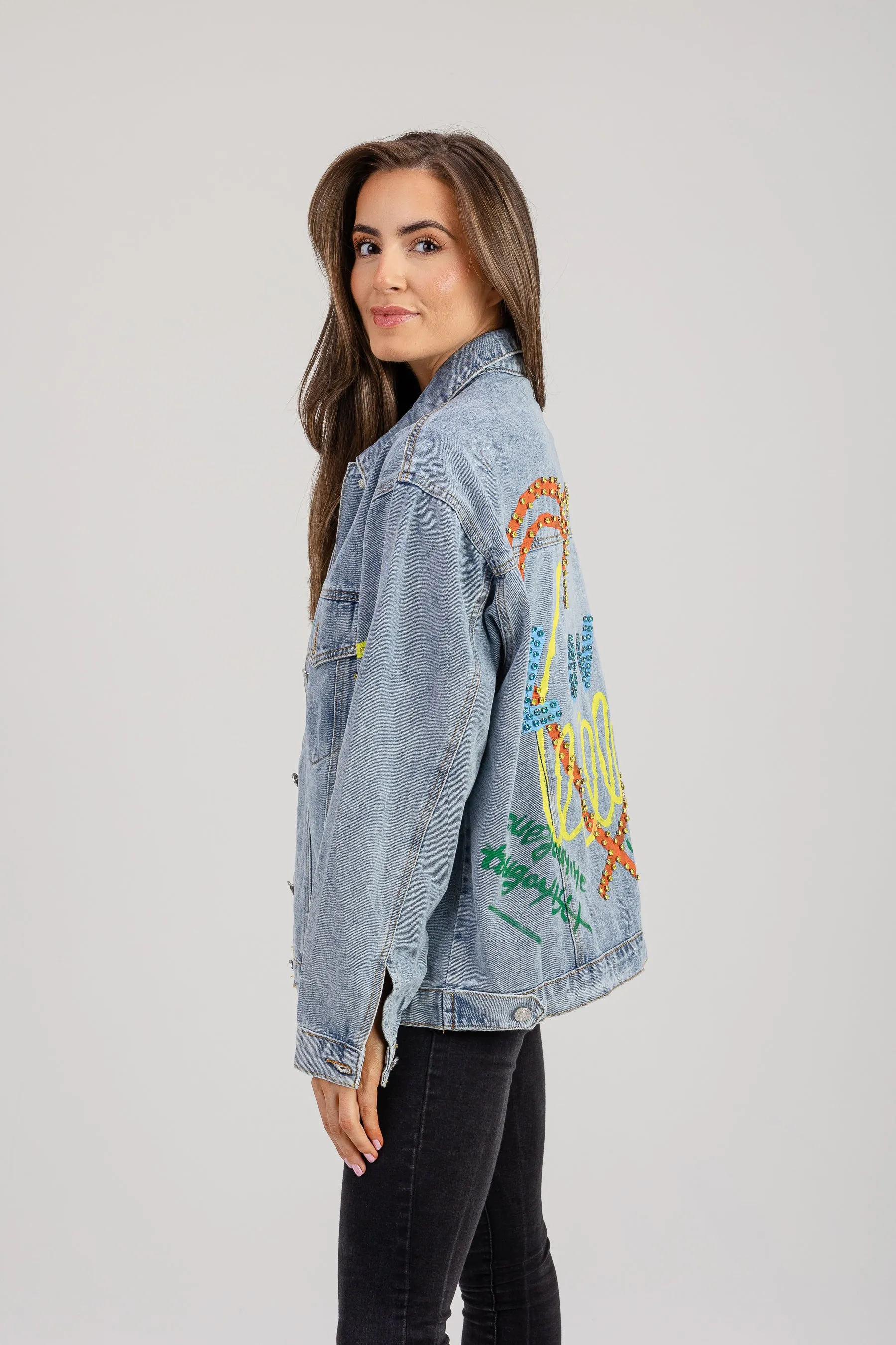 Paige embellished denim jacket