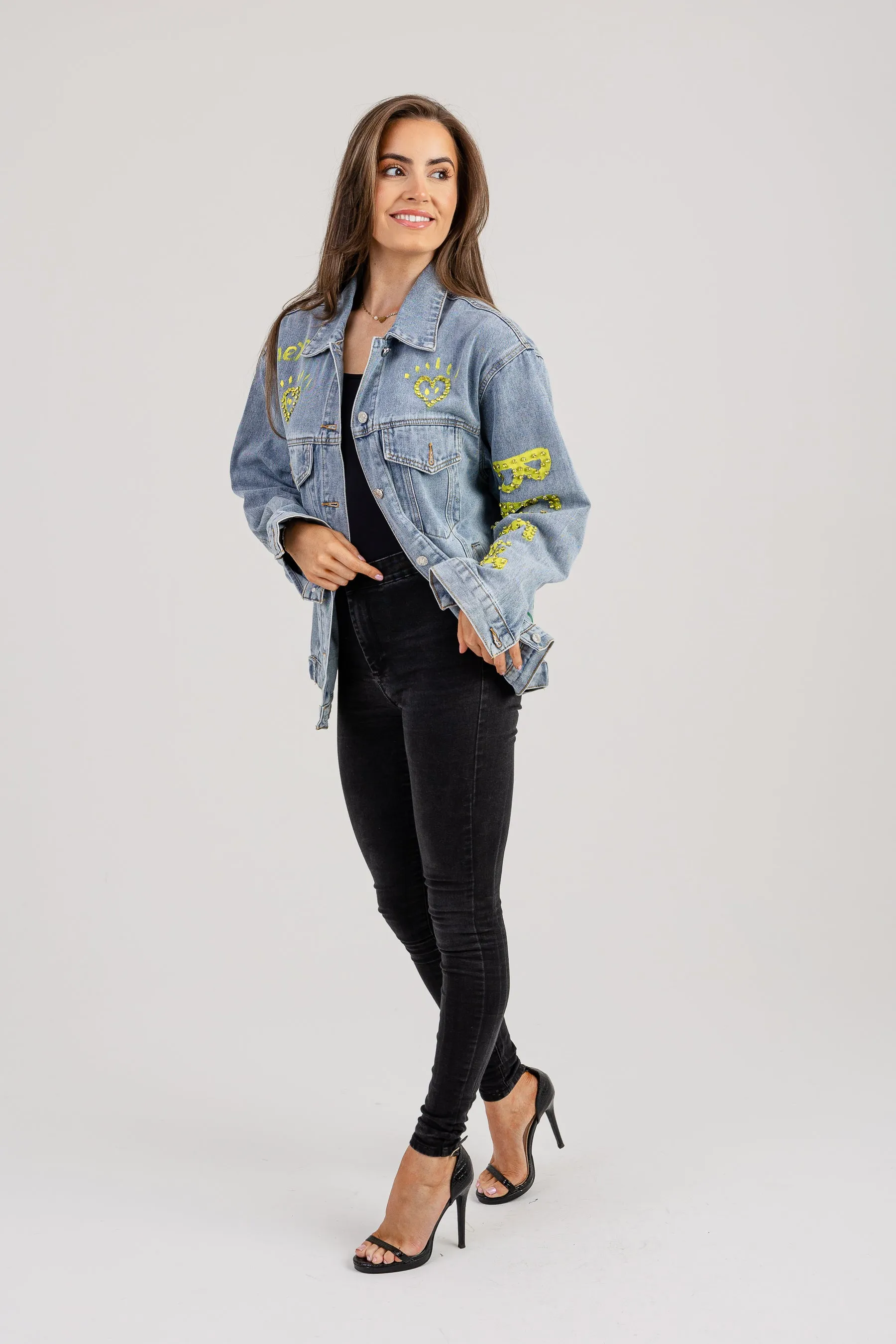 Paige embellished denim jacket