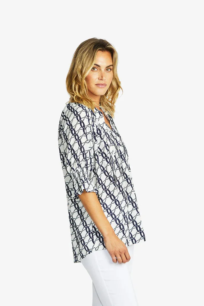 Ping Pong Tunic Blouse - Chain Print