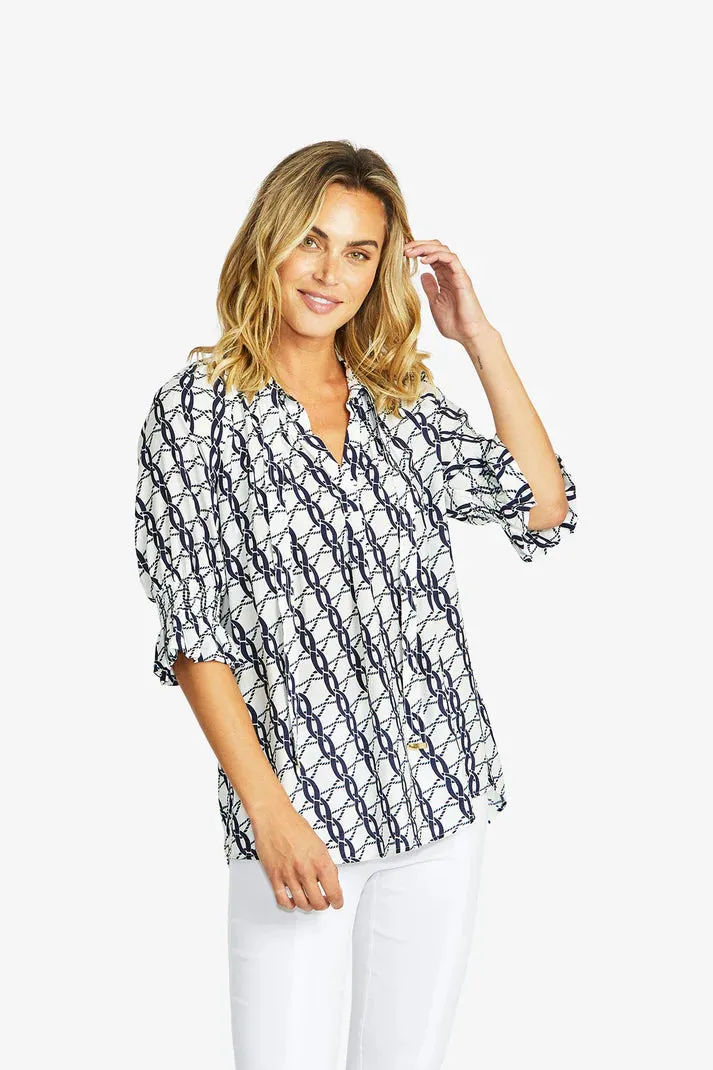 Ping Pong Tunic Blouse - Chain Print