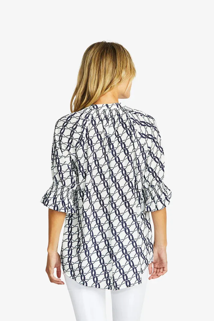 Ping Pong Tunic Blouse - Chain Print