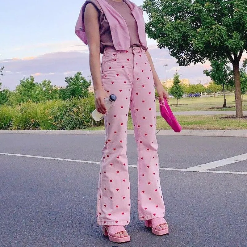 Pink Heart Pants