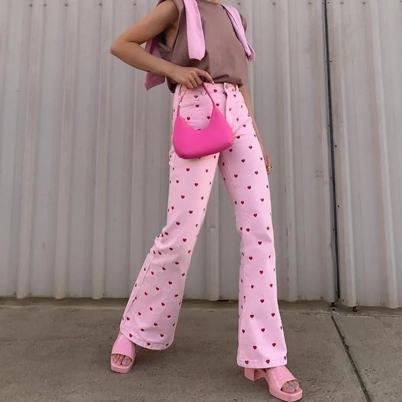 Pink Heart Pants